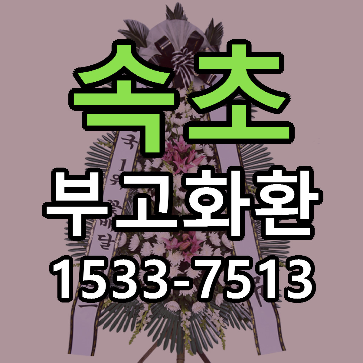 속초 부고화환 리본문구 싼곳 빠른배송 예약