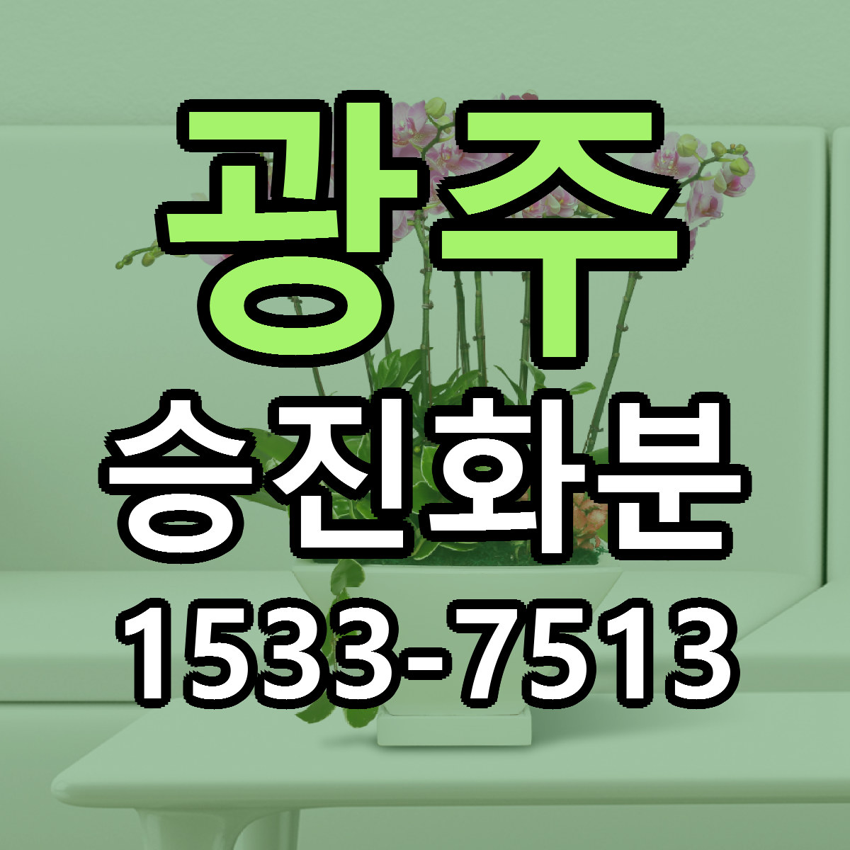 광주 승진화분 근처꽃집 당일배송 리본문구 서비스
