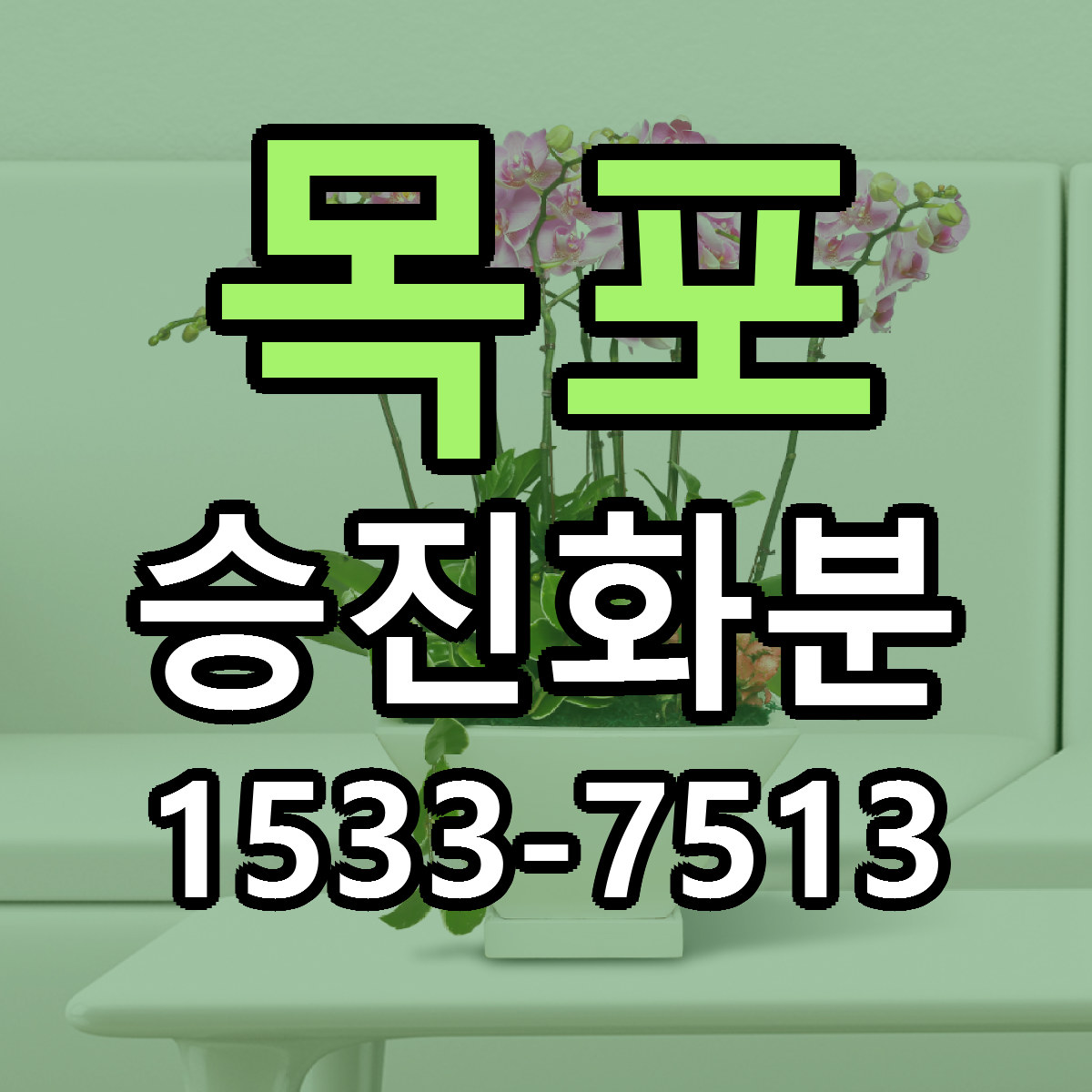 목포 승진화분 당일배송 리본문구 빠른배송 서비스