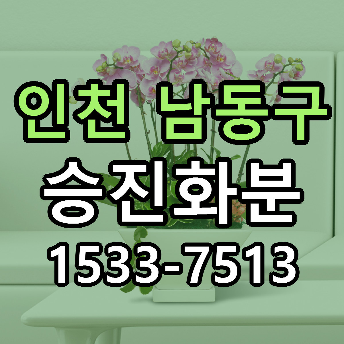 인천 남동구 승진화분 근처꽃집 당일배송 리본문구 서비스