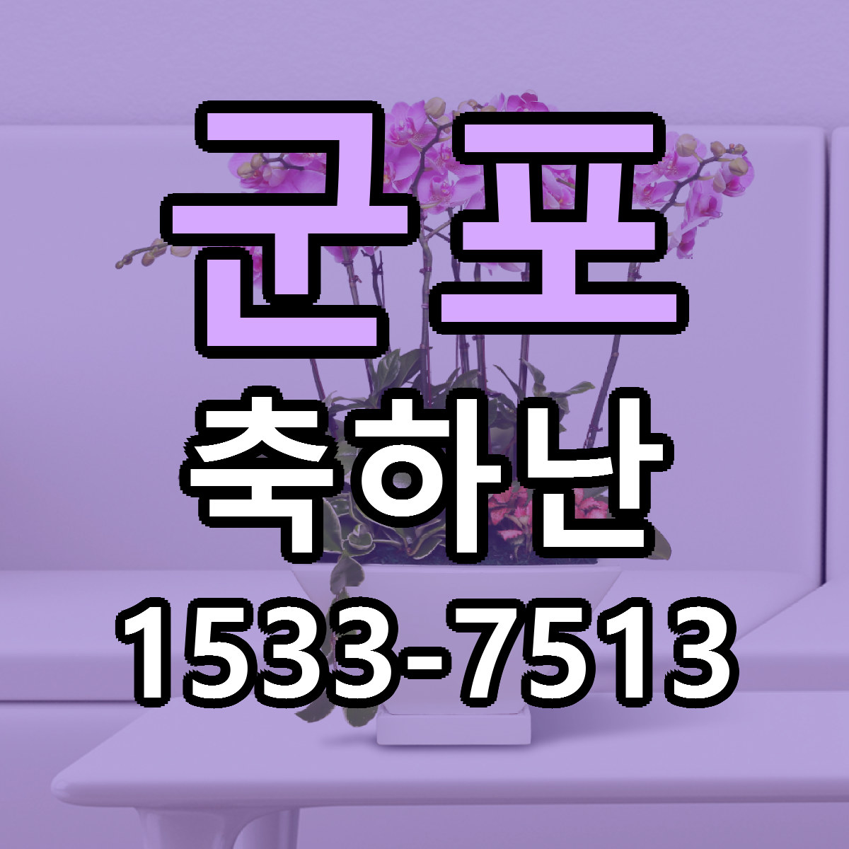 군포 축하난 리본문구 서비스 저렴한곳 빠른배송