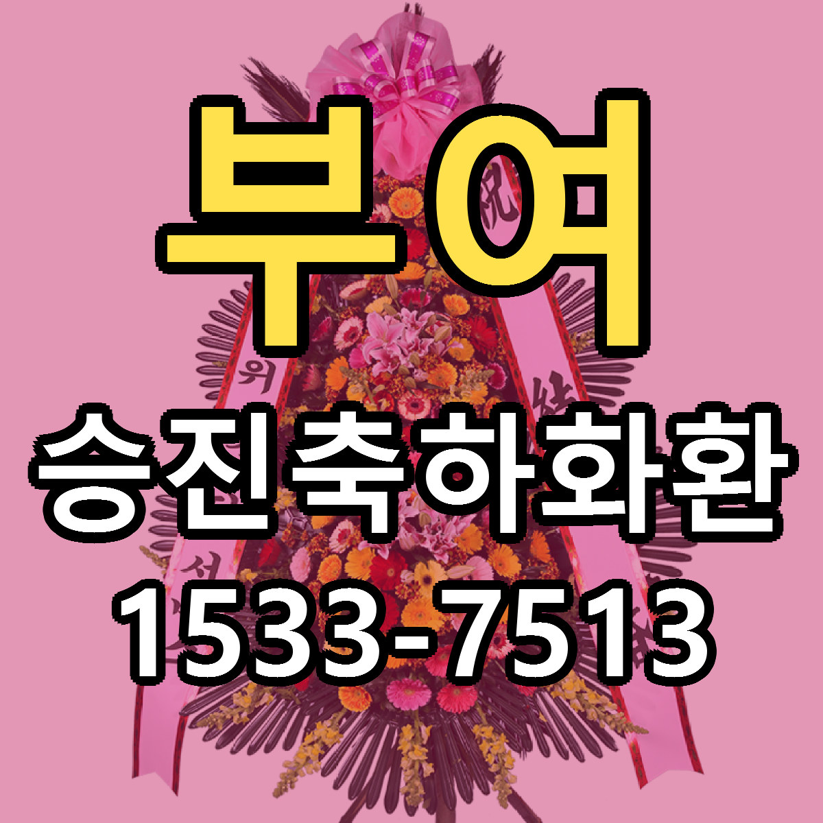 부여 승진축하화환 근처꽃집 당일배송 리본문구 서비스